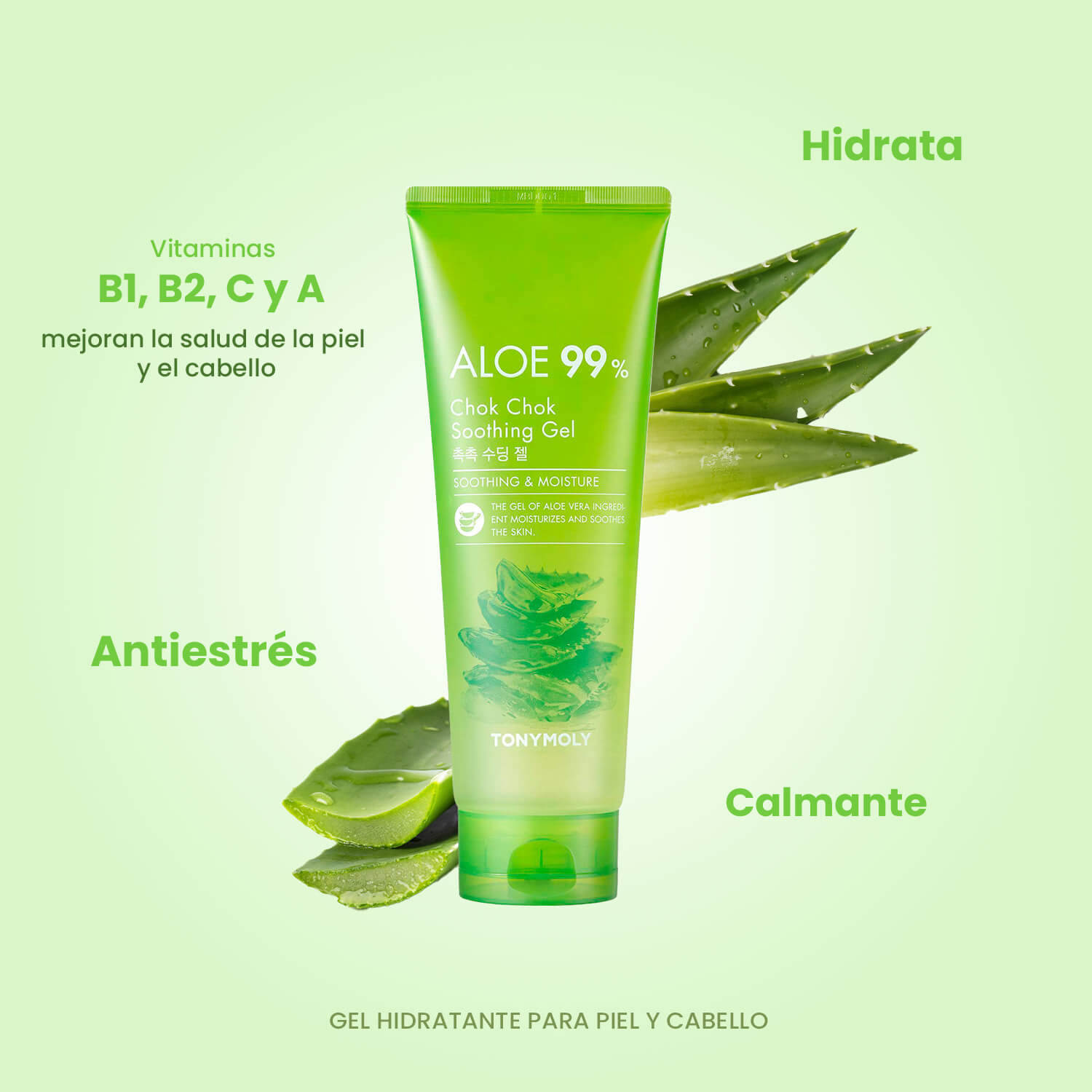 ALOE 99% ALOE SOOTHING GEL (GEL FACIAL Y CORPORAL CON ALOE VERA).